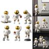 -Смоляная статуэтка Космическая фигурка Фигурка космонавта Украшение Скульптура для детской комнаты Книжной полки, Спальни,
