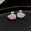 Серьги-лебеди из серебра S925 с микро-инкрустацией цирконами – Элегантные, Модные и Универсальные