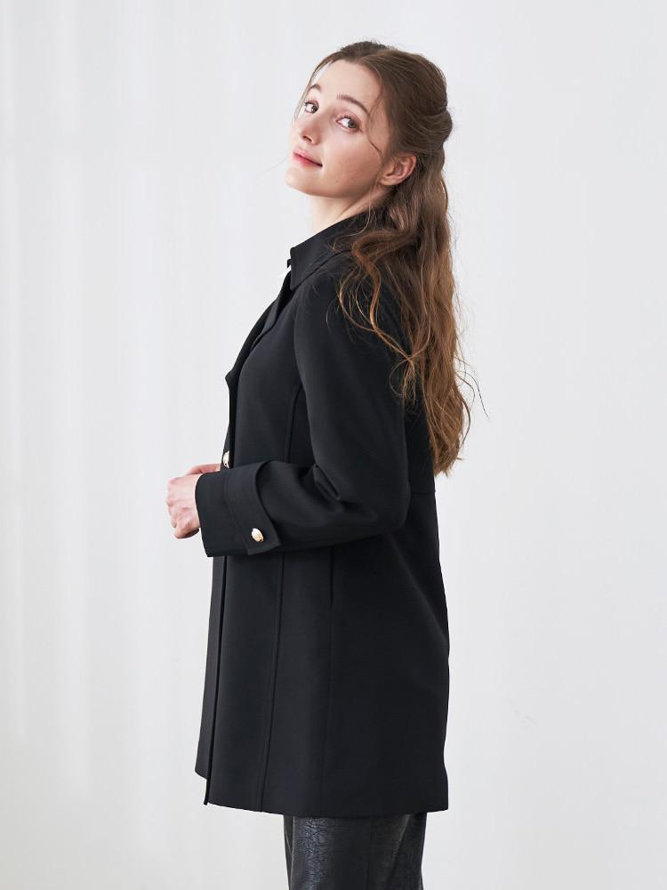 LBYL Black Gold Button Half Jacket