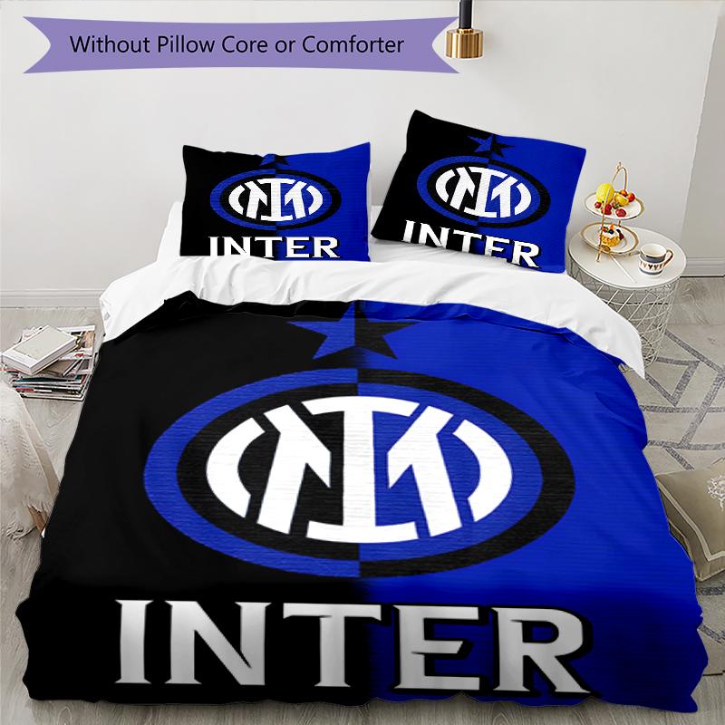 3pcs Football Team (8) Design Cover Set - HD Printed Bedding with 1 Cover and 2 Pillowcases - Perfect for Home and Dorm Decor