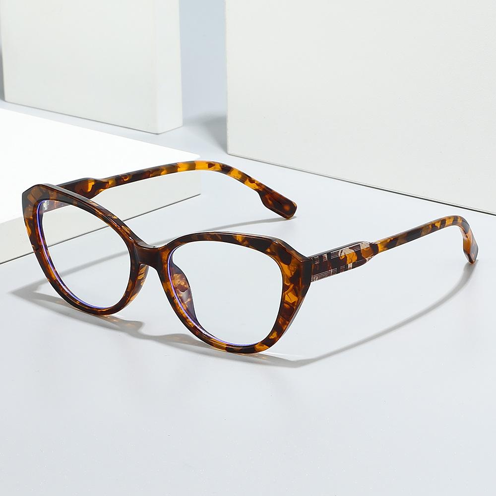 Cat eye color matching flat glasses new European and American women anti-blue light glasses frame ins retro Internet celebrities