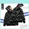 Худи Bape камуфляжной расцветки с дизайном в виде акульей головы, мягкая и удобная куртка на молнии
