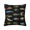 Наволочка Винтажный Дизайн Рыба Форель Наволочка Мультяшные Рыбки Наволочка Для Офиса Автомобиля Дома Декоративные Наволочки