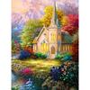Diamond Rhinestones 5d Round Painting Forest House Scenery Diamond Embroidery Cross Stitch Mosaic Landscape