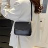 High-end Street Style Pu Small Square Shoulder Bag Women's Fashion Ins New Trend Crossbody Bag Black