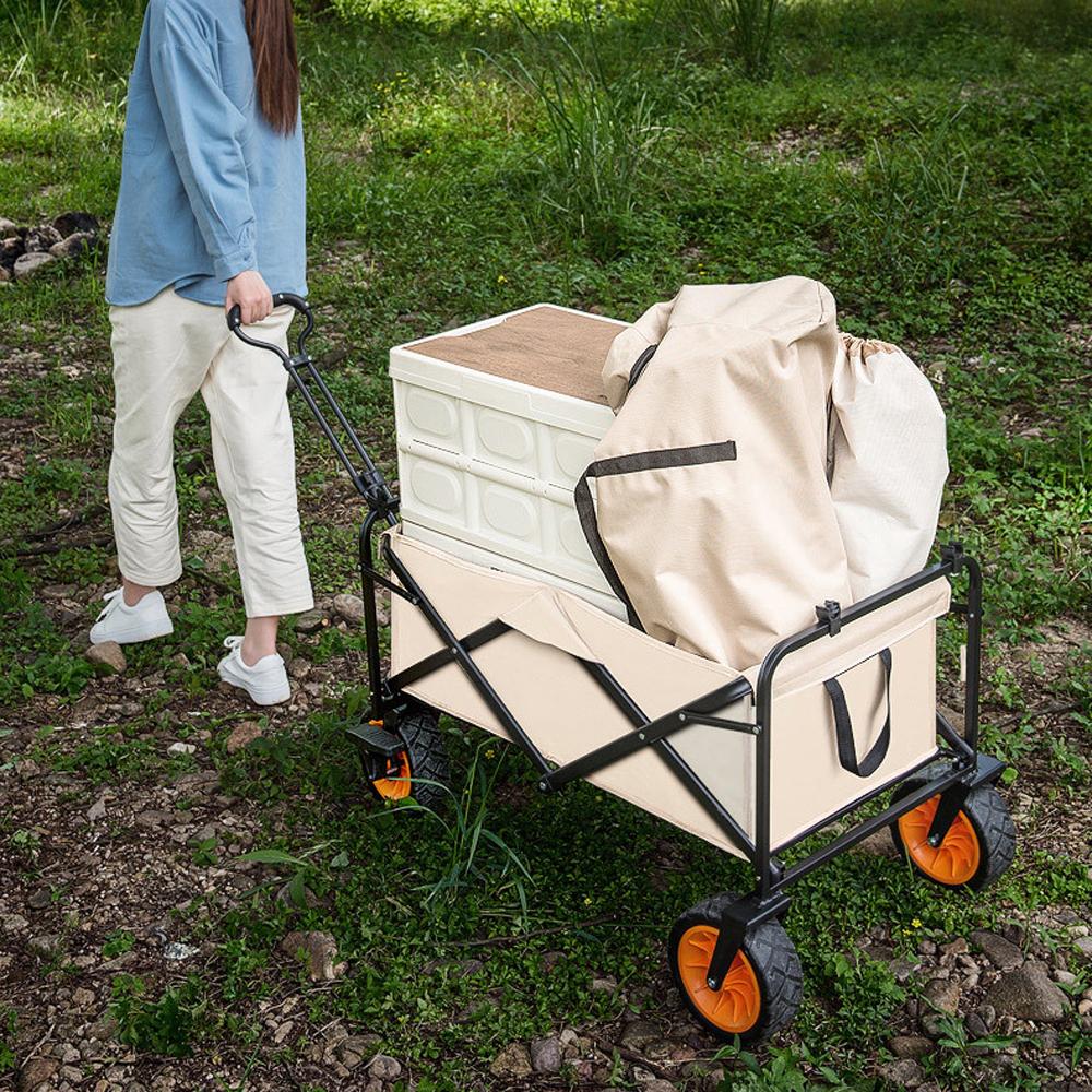Портативная бытовая тележка для кемпинга, складная многофункциональная корзина для покупок большой емкости 150 л