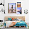 WCIC New Sunny Beach Pebbles Background Decorative Painting Art Cloth Home Background Wall Decoration Hanging Painting