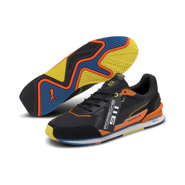 Porsche Legacy x Puma Low Racer Черный Морковный Мужские Кроссовки Звездный Сапфир 306811-01