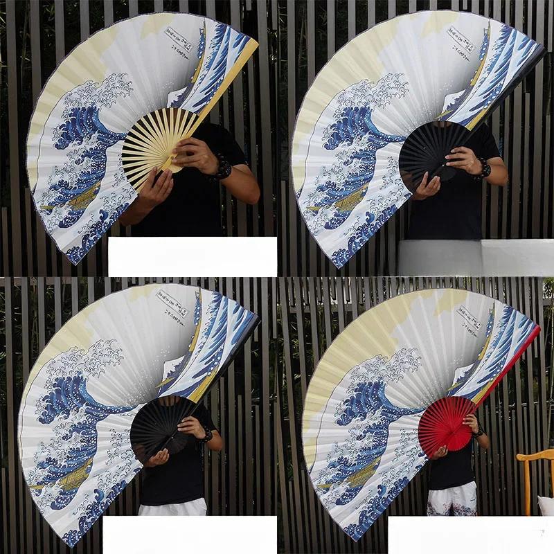 Chinese Decoration Folding Fan Classical Wall Mount Oversized Cloth Folding Fan Living Room Decorative Chinese Peking Opera