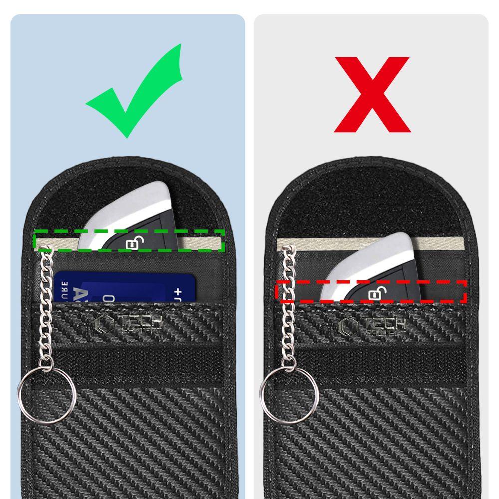 Клетка Фарадея Tech-Protect Klr100 Чехол Блокиратор Сигнала RFID для Бесключевого Доступа Карбон