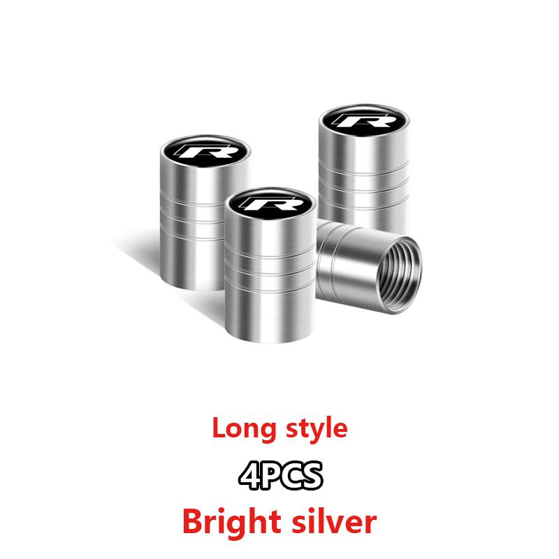 hijk1 4Pcs Meta Alloy Car Tire Valve Stem Air Caps Cover For VW Volkswagen Golf Polo Passat Tiguan Touran Jetta GTI Car Accessories