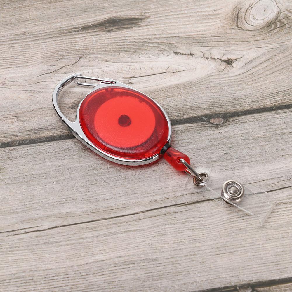 1 шт. Модный прочный зажим для ID-карты с именем, клипса против потери, выдвижное кольцо для ключей, держатель для бейджа, шнурки