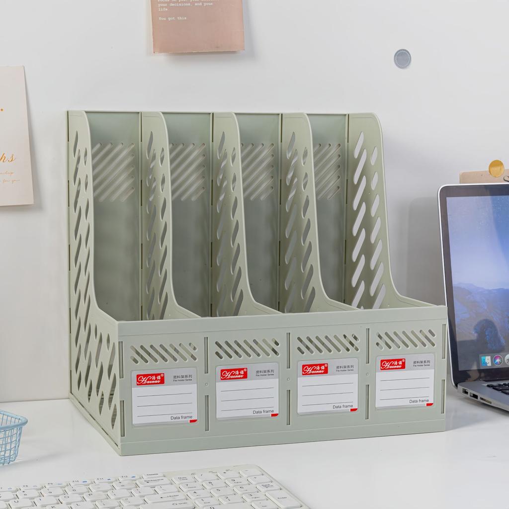 Утолщенная рамка для файлов с подставкой для ручек, настольный органайзер для файлов для офиса, полки, четыре колонки, направляющая для файлов