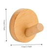 4pcs Solid Wood Wood Hook Beech Walnut Wood Wall Hook Robe Hook Towel Hook  Clothes Storage