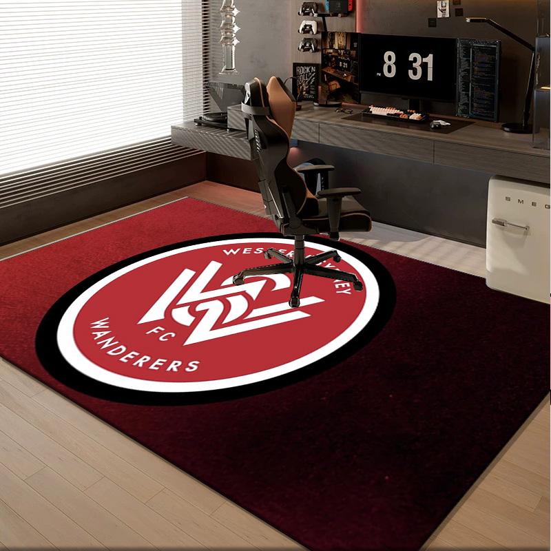 1PC rug Western Sydney Wanderers Fc Carpet, Chair Rug,Area Rug for Office Bedroom living rooms bedroom, Doormat decor Christmas fan gifts
