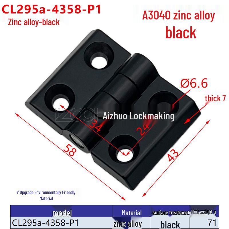 Сверхпрочные петли из цинкового сплава для дверей из алюминиевого профиля (2020/3030/3040/4040)