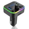 Автомобильный Bluetooth 5.0 MP3-плеер QC3.0 Двойное USB-зарядное устройство FM-передатчик с окружающим освещением