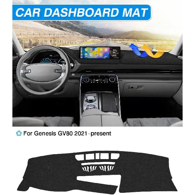CARTIST Накладка на панель приборов для Genesis GV80 2024 2025 Коврик на панель приборов для аксессуаров GV80 Нескользящий ковер Защита от солнца Блики УФ-лучи