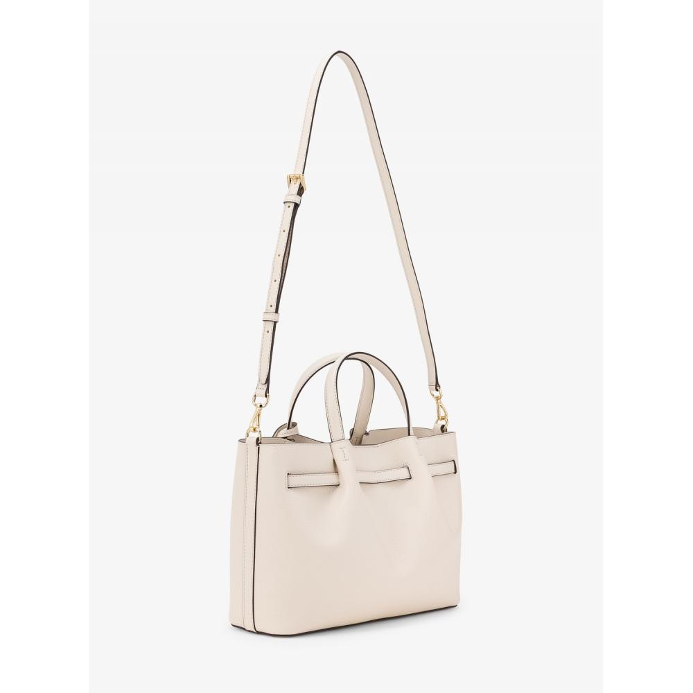 Michael Kors Carson Center Zip Satchel Medium 35s5g2zs3t2171 Light Cream