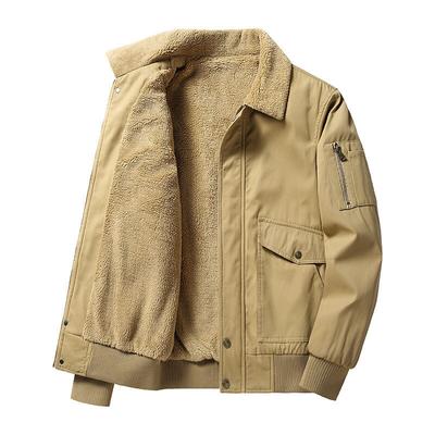 Куртка мужская зимняя куртка с флисом утолщенная повседневная теплая мужская зимняя куртка для папы на весну и осень для людей среднего возраста