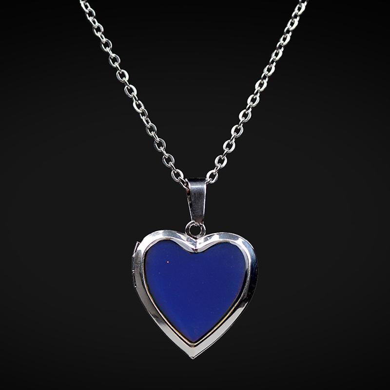 Mood Heart Pendant Necklace Temperature Control Color Change