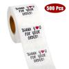 1roll 500pcs Thank You For Your Oder Sticker, DIY Small Business Online Store, Shop, Packing And Shipping Accessories