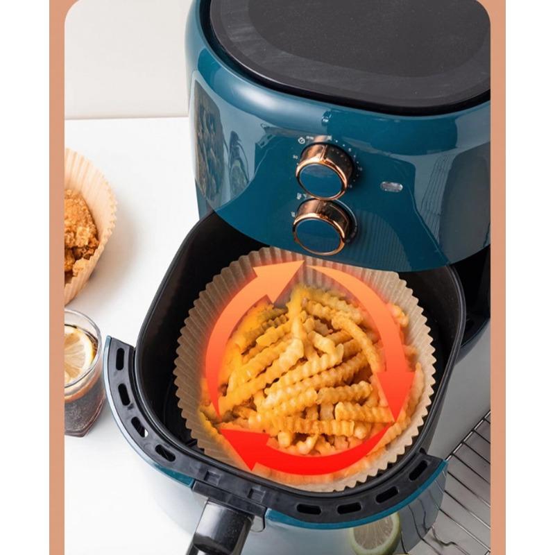 Бумага для выпечки Специальная бумага для аэрофритюрницы Пищевая масловпитывающая бумага-подложка для выпечки барбекю пищевая силиконовая бумага круглая бумажная тарелка