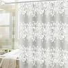 Translucent Partition Curtain for Bathroom Grid Shower Curtain PEVA Anti Mold and Waterproof Multi Color Design
