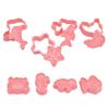 Plastic Cookie Cutters Sea Animal Pattern 3D Cartoon Baking Pressable Shape Mold for Kitchen Pastry