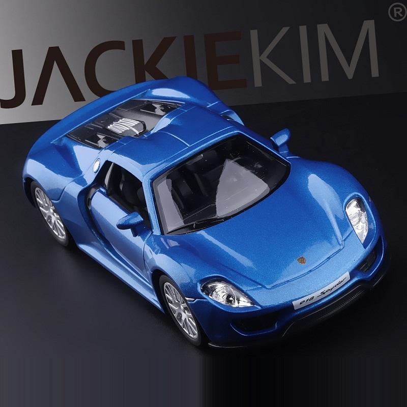 5-дюймовая имитация изысканных литой игрушечной машинки Porsche 918 Spyder Supercar RMZ city 1:Модель из 36 сплавов с откатным механизмом