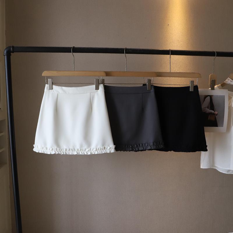 Юбка А-силуэта с высокой талией, весна/лето 2025, корейский стиль - Универсальная, облегающая бедра, короткая юбка для женщин, стиль 3673