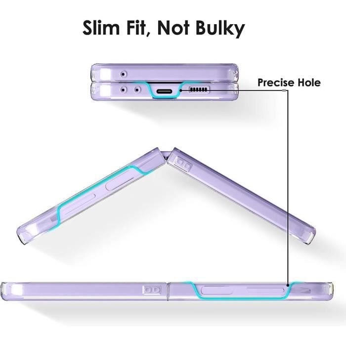 Coque de protection - BOOLING - pour Samsung Galaxy Z Flip 5 - Antichoc - Anti-rayures - Slim Transparent