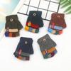Half Finger Flip Kids Gloves Jacquard Color Matching Autumn Winter Warm Gloves for Children Student Writing Baby Gloves