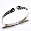 Londonblue Topaz Gemstone 925 Silver Plated Handmade Jewelry Cuff Bangle