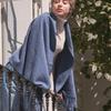 ABRAHAM MOON Merino Wool Shawl 70cm - Air Force