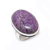 Ювелирное кольцо из натурального пурпурита ручной работы из серебра 925 пробы, размер 8 o2N62