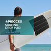 [MIEONLINE] Set of 4 Surfboard Traction Pads, Deck Pads with Grip, Black and White, Heavy-Duty Waterproof, Easy Installation (White)