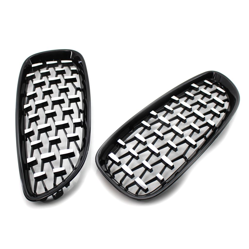 1 Pair Car Front Bumper Diamond Style Kidney Grille Replacement Racing Grilles Car Styling Accessories For BMW E89 Z4