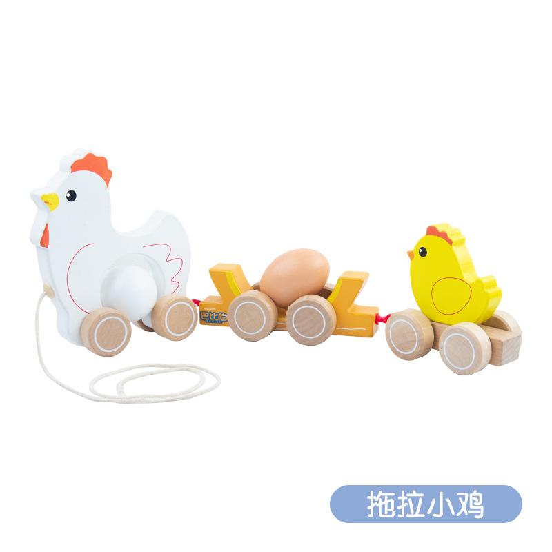 Деревянная мультяшная игрушка в виде щенка крокодила для малышей 0-3 лет