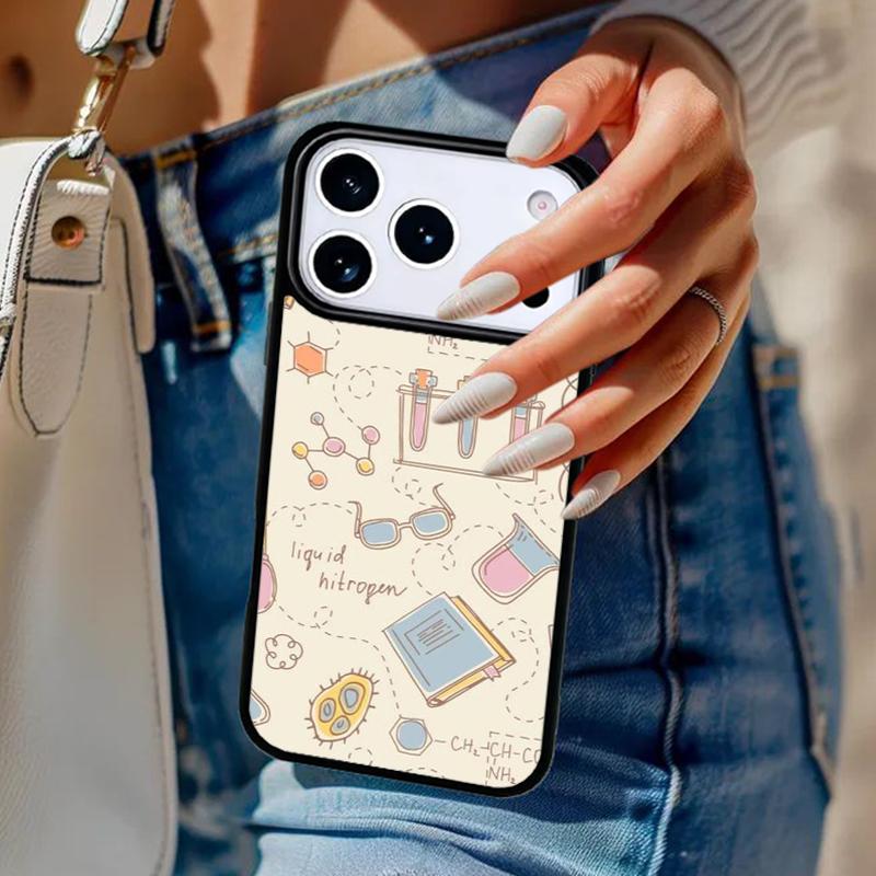 Чехол для телефона с принтом по биологии и химии Для iPhone 17 Air 14 15 13 12 Max Чехол Для Apple 14 15 16 16e 11 Pro Max Plus Coque
