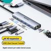 6-в-1 док-станция Type-C ShanZe: 4K HD, Gigabit Ethernet, Многопортовый USB-хаб-расширитель