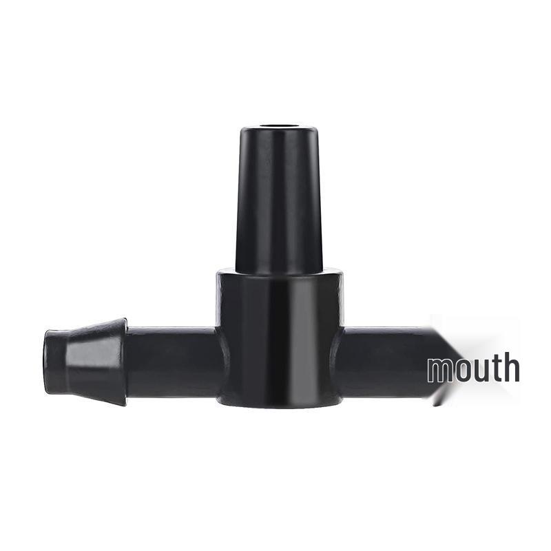 4/7 PVC Cross Barbed Tee Micro-Spray Irrigation Connector for Garden Drip Systems