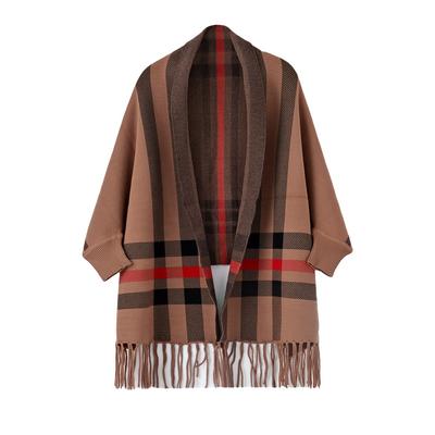 Осенне-зимняя имитация норки в стиле ретро, простая маленькая ароматная клетчатая накидка, женская шаль с бахромой, шарф, накидка