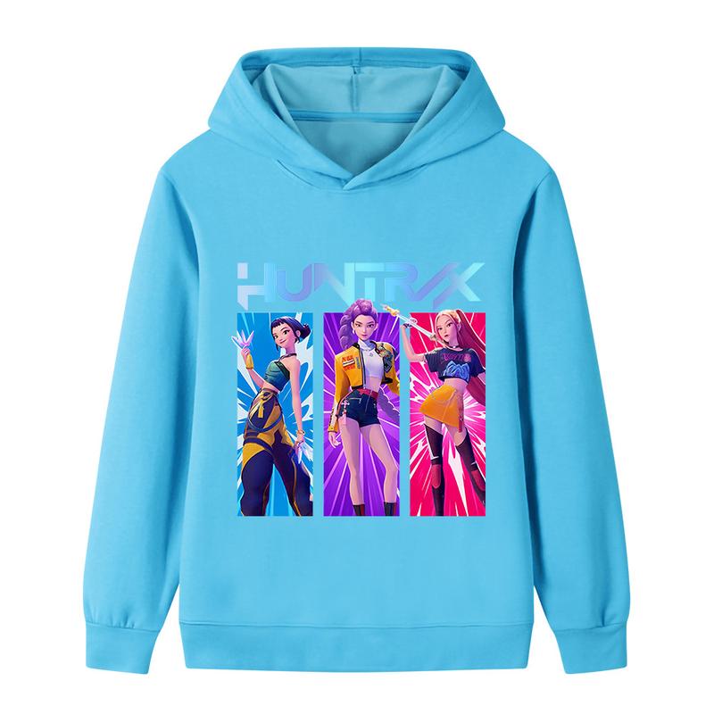 Children's Anime Costume Kpop Devil Hunter Casual Fashion Autumn and Winter Girls' Sportswear Hooded Sweatshirt