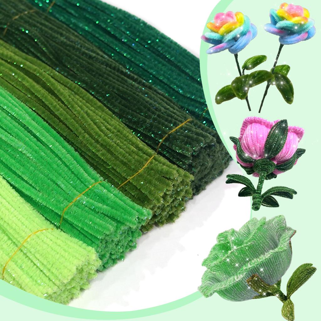 Multiple Colors Pipe Cleaners 500 Pieces Chenille Stems for DIY Art Decorations Creative Craft