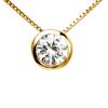 Jewelry K18 Diamond Pendant Necklace Color SI Class Good Cut [Diamond World] Women's 0.3ct F/G