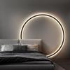 Modern LED Round Ring Wall Lamp 80CM Dimmable For Bedroom Bedside Sconce Living Room Sofa Home Interior Decor Lighting Fixtures