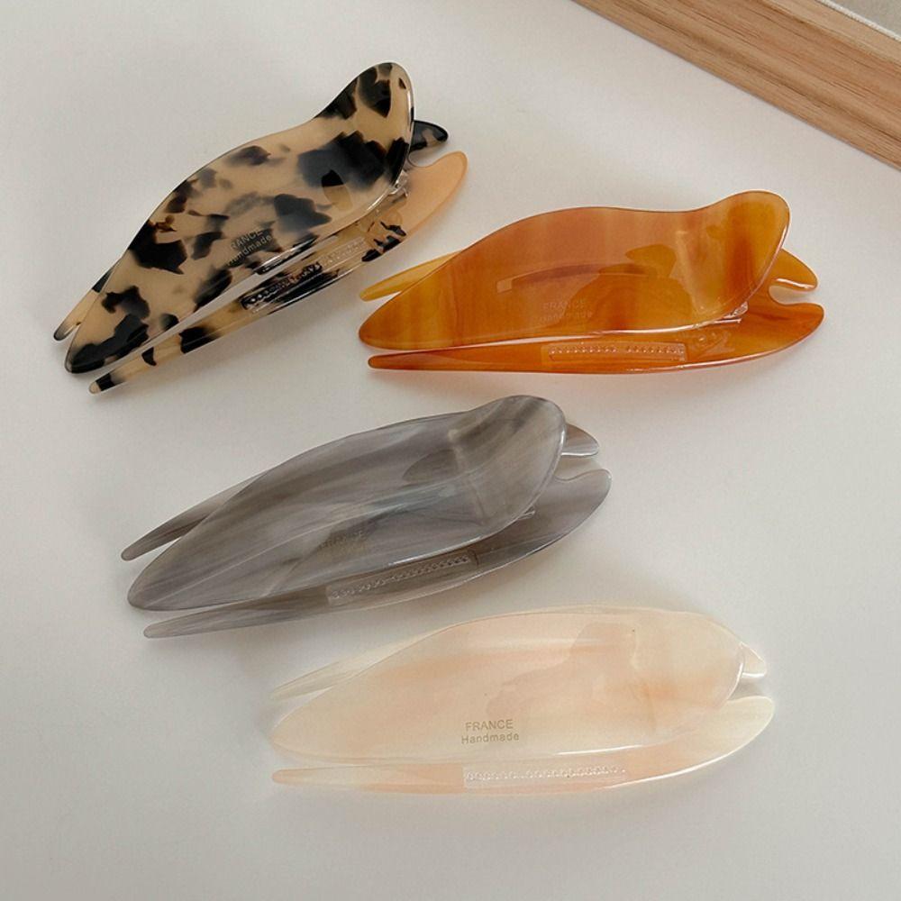 Sweet Leopard Hair Clip Elegant Kroean Style Barrettes Temperament Acetic Acid Duckclip Women
