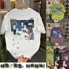 New High-end American Trendy Short-sleeved T-shirt Men's Internet Celebrity Couple Tops