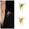 Crystal Phoenix Bird Brooches For Women Men Enamel Flying Beauty Bird Party Office Brooch Pin Gifts